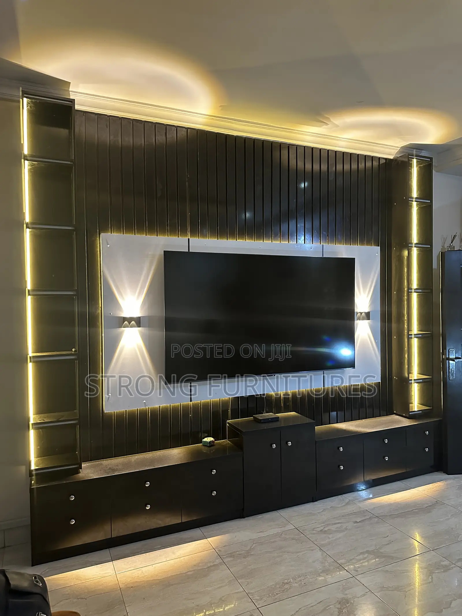 Executive Black TV Console