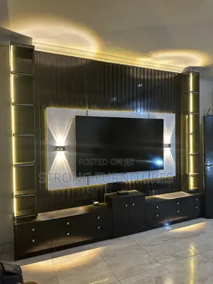 Executive Black TV Console