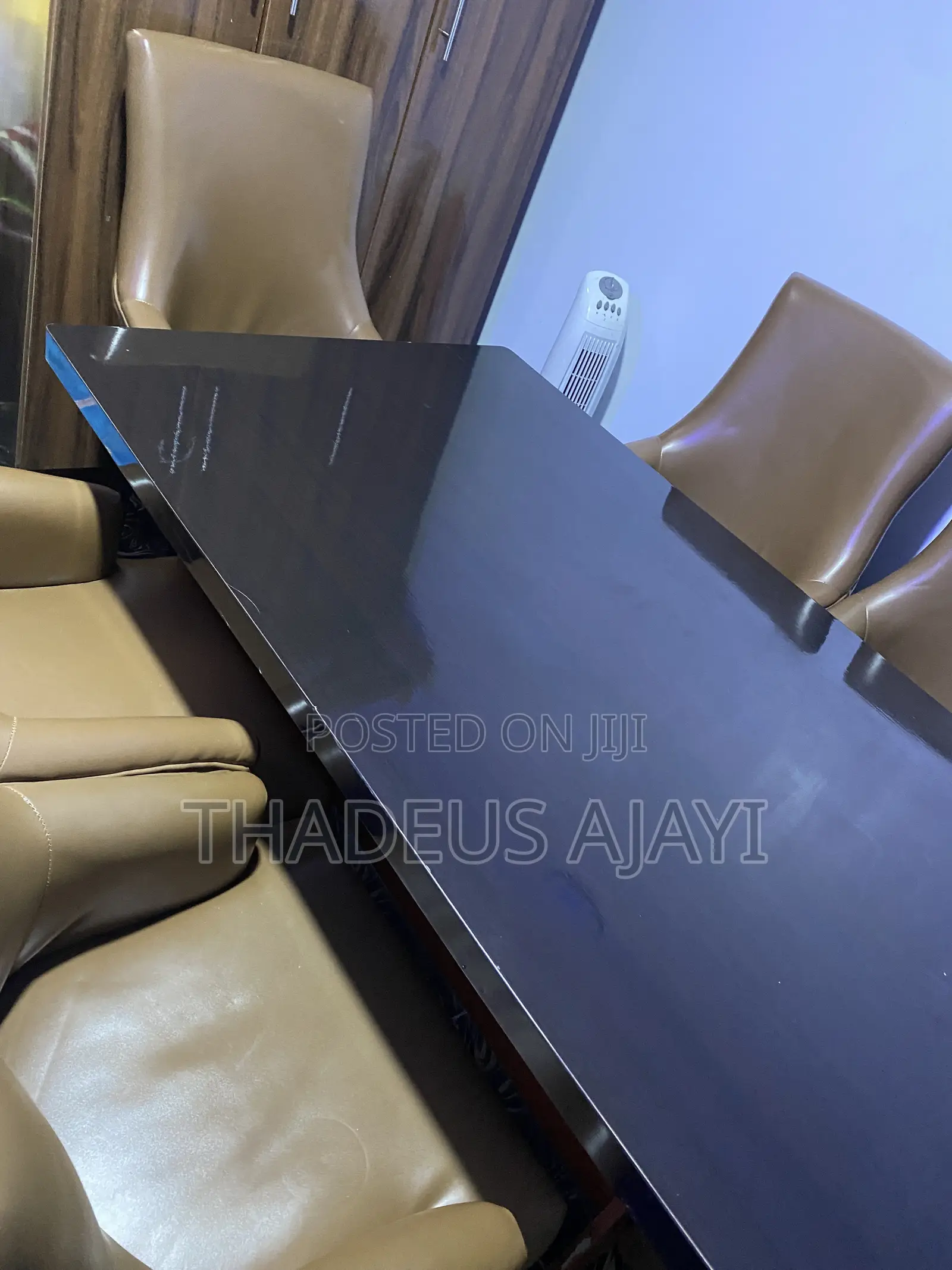 6 Seater Executive Dining Set With Chocolate Brown Table and Chairs