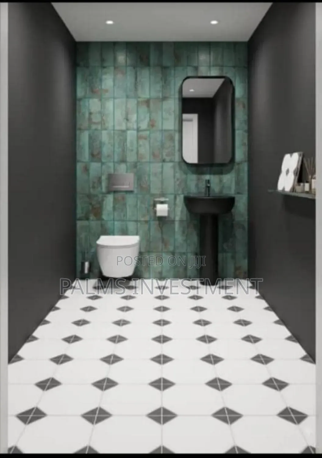 30/30 Spanish Floor Black and White