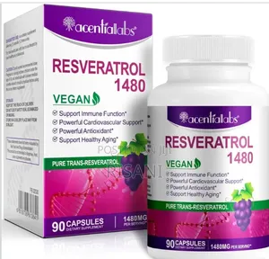 Pure Trans- Resveratrol Capsules by 90 Capsules 1480mg