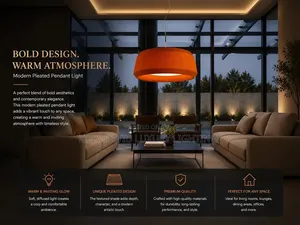 Modern Pleated Pendant Light.