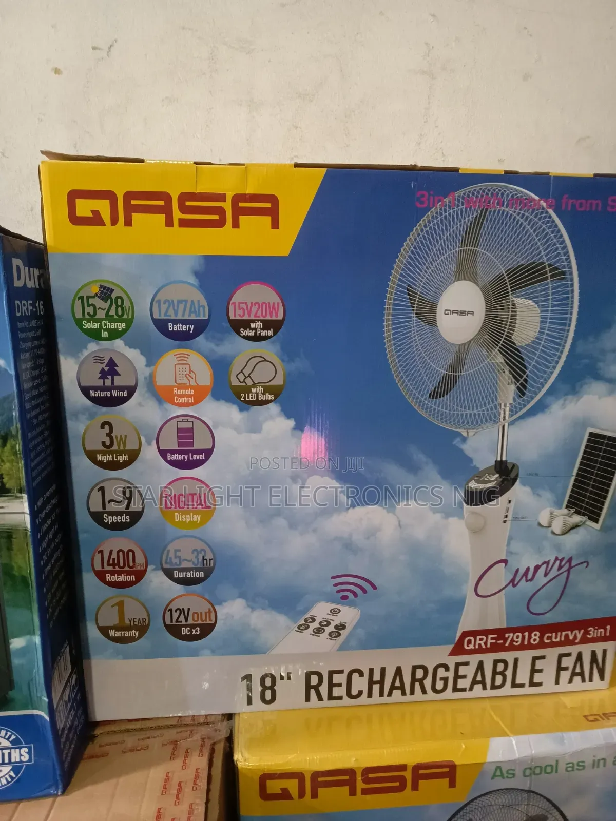 Solar Rechargeable Fan Qasa