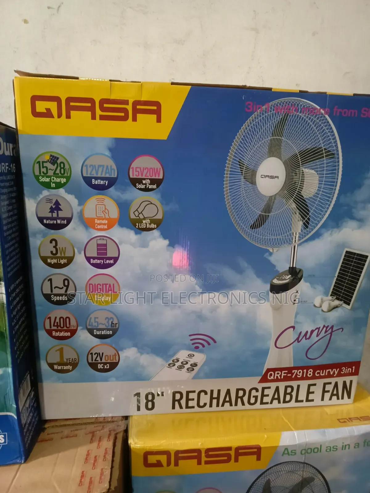 Solar Rechargeable Fan Qasa