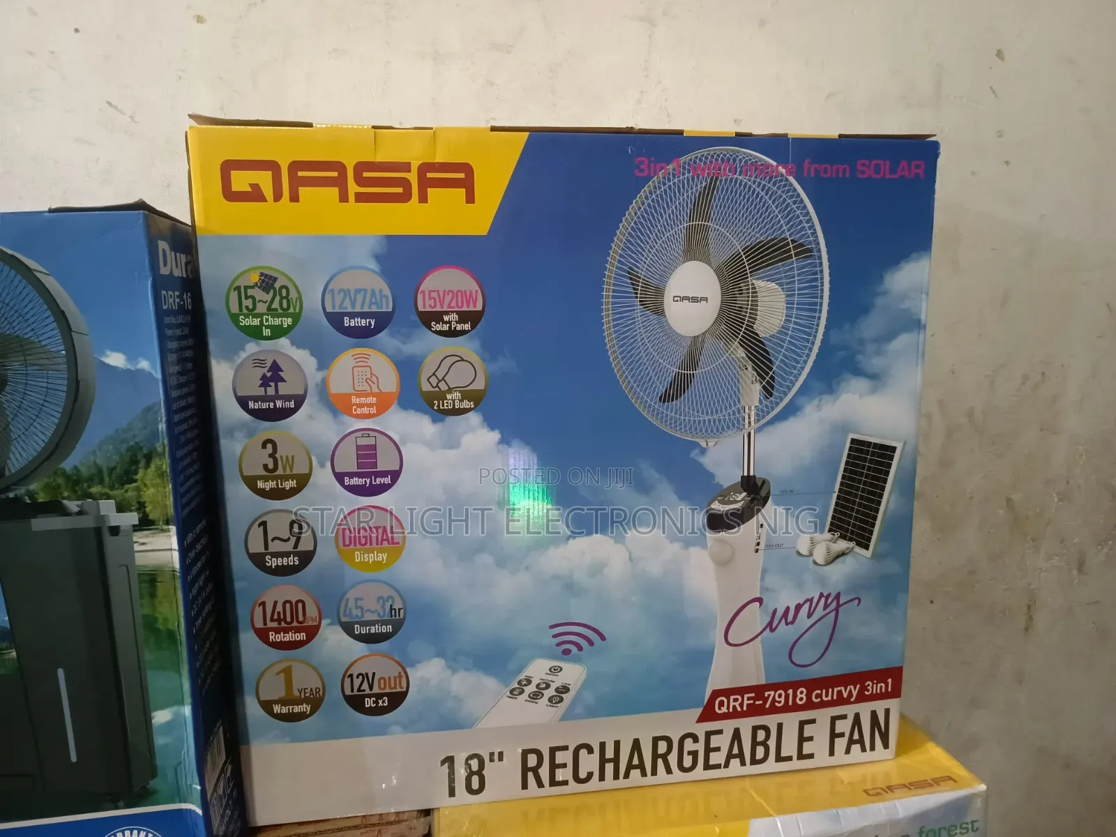 Solar Rechargeable Fan Qasa