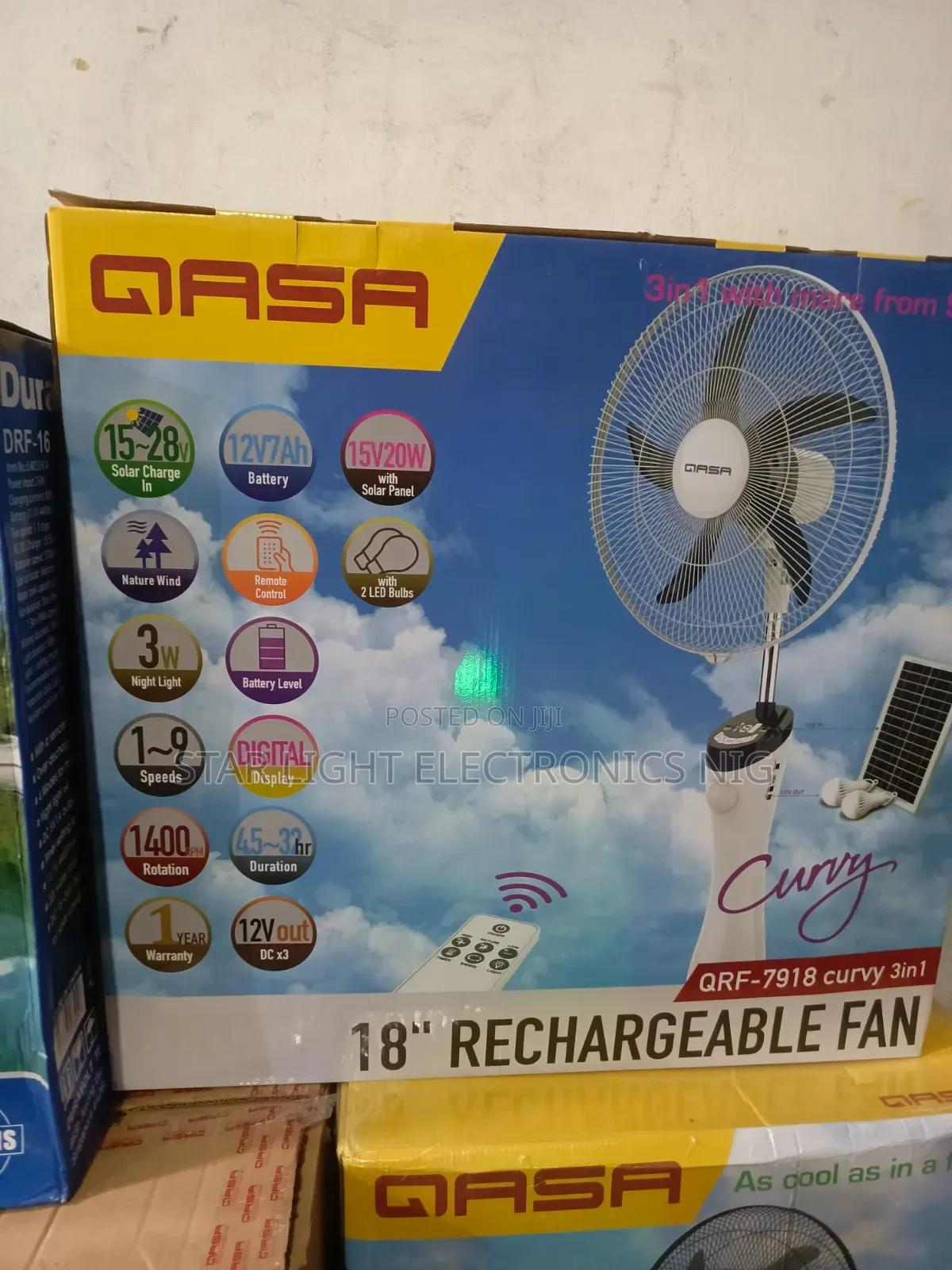 Solar Rechargeable Fan Qasa
