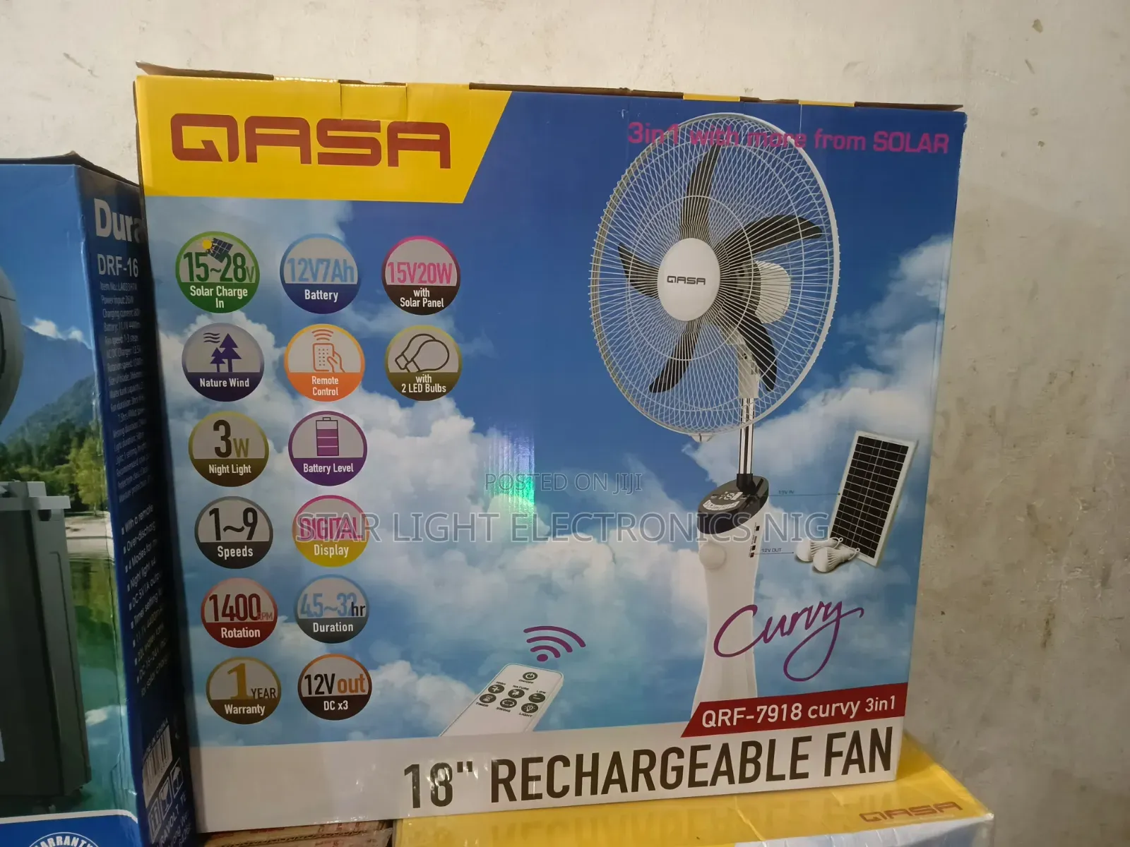 Solar Rechargeable Fan Qasa