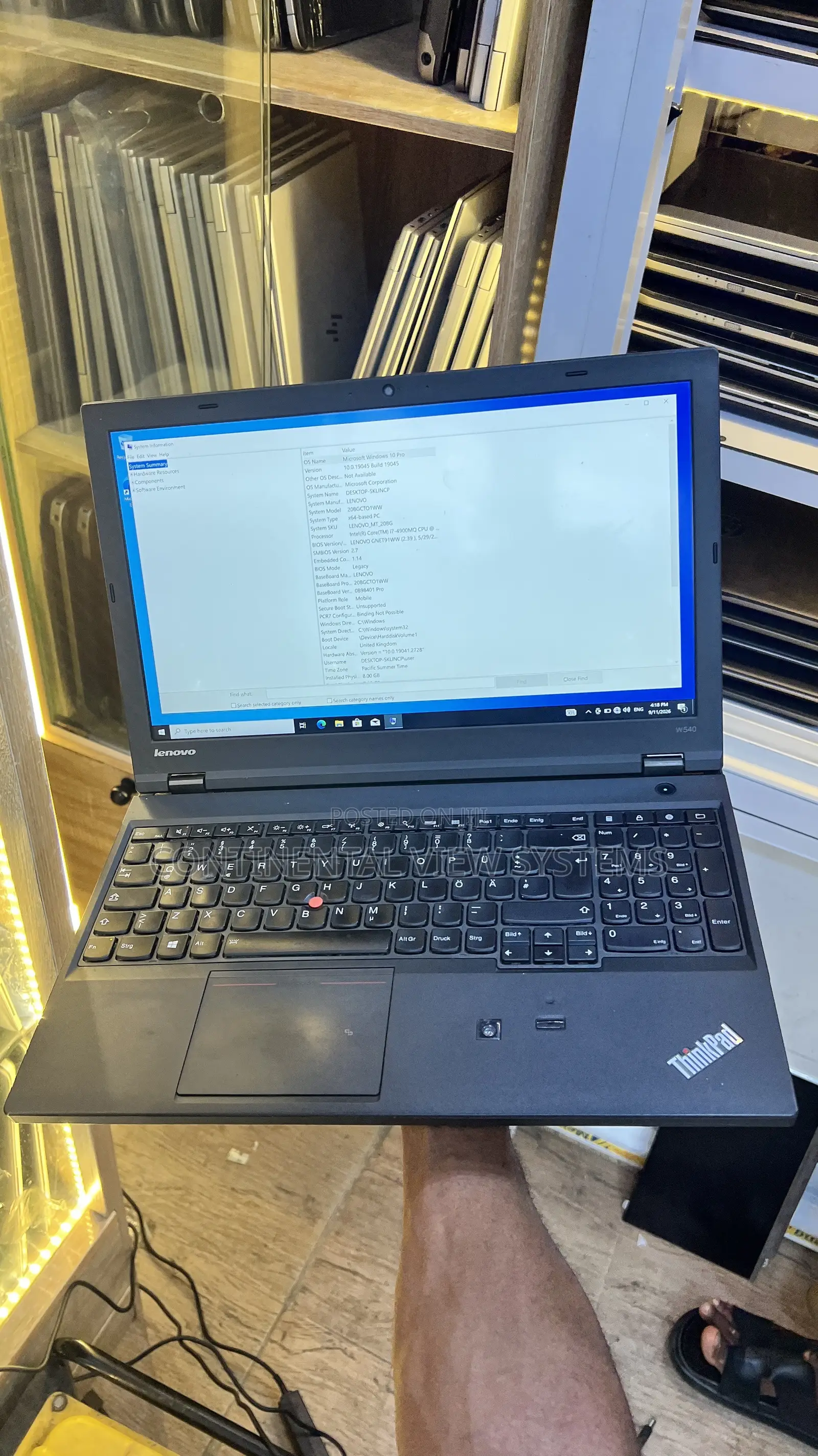 Laptop Lenovo ThinkPad W541 8GB Intel Core i7 HDD 500GB