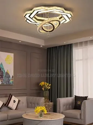 Luxury Multi-Ring LED Crystal Chandelier.