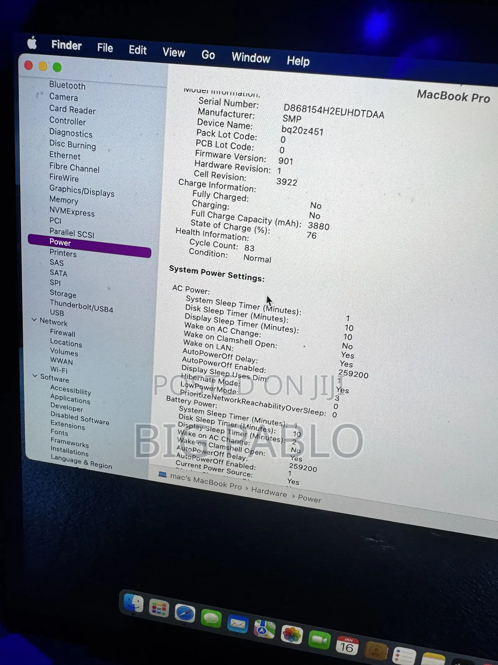 Laptop Apple MacBook Pro 2017 16GB Intel Core i7 SSD 256GB