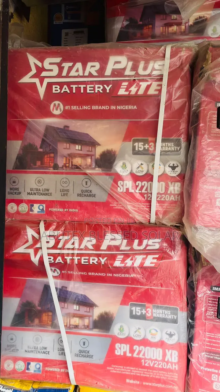 220ah 12v Star Plus Tubular Battery