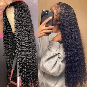 Long Deep Wave Lace Front Human Hair Wig With Braids