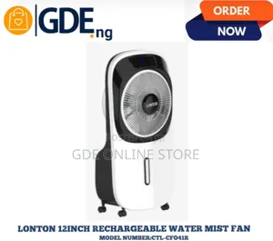Lontor 12inch Rechargeable Water Mist Fan