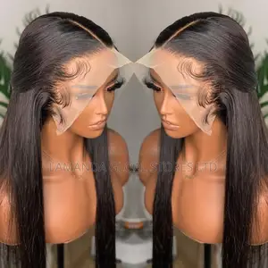 Long Straight HD Transparent Lace Front Human Hair Wig