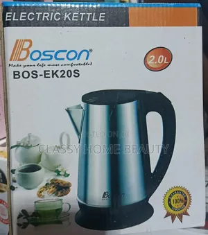 2.0L Stainless Steel Electric Kettle (Model: BOS-EK20S).