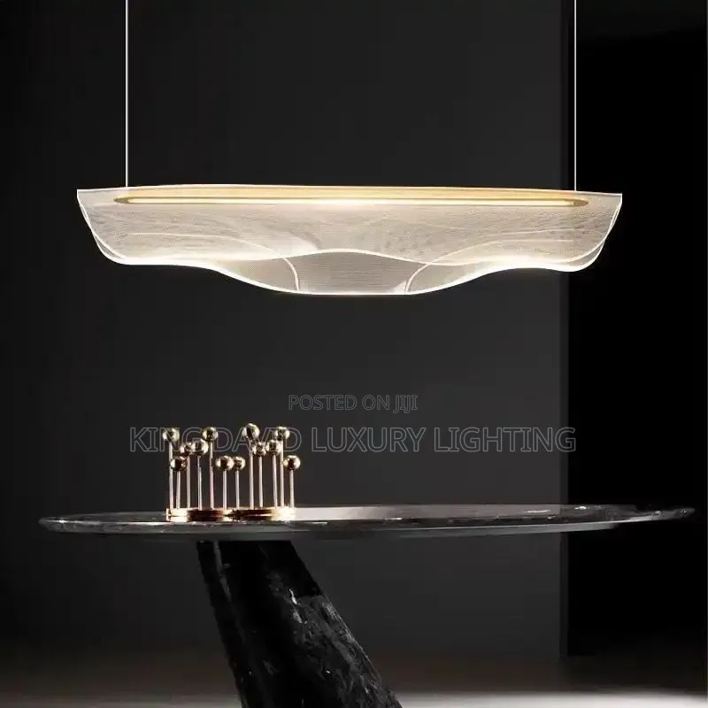 Wave-Shaped Acrylic LED Chandelier