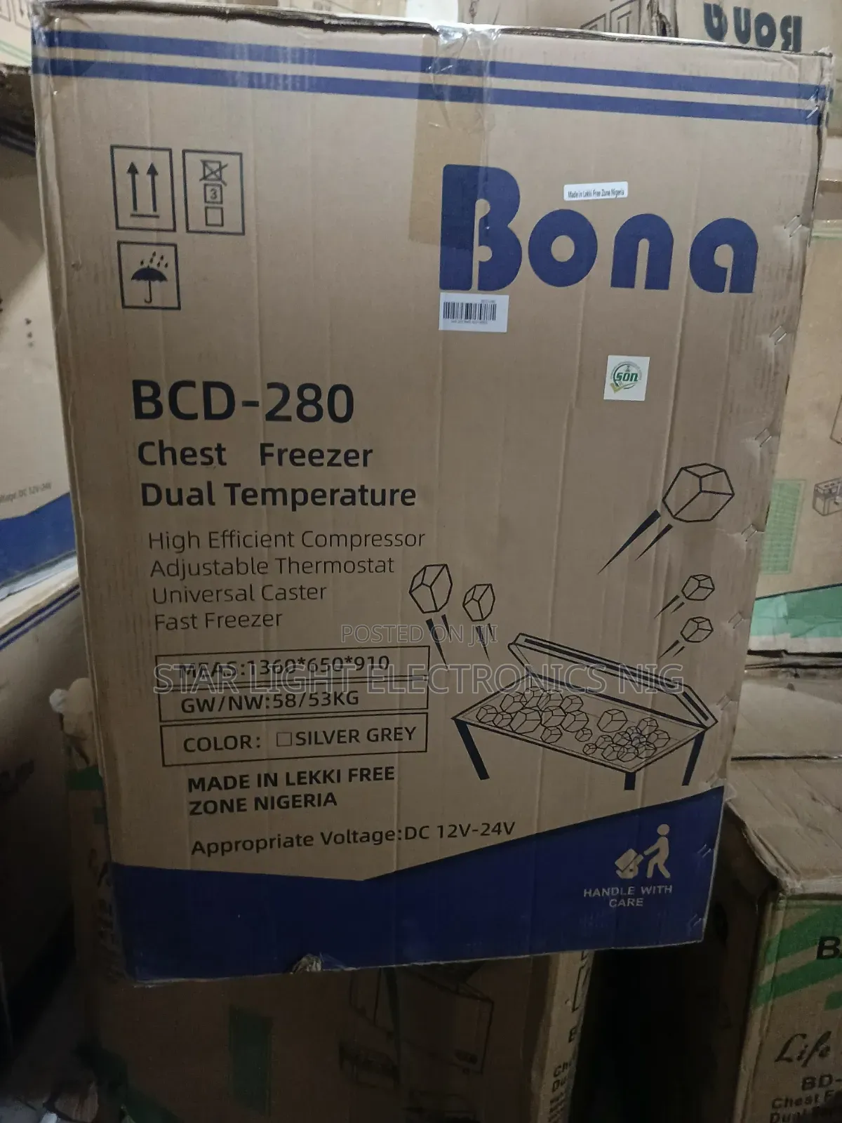 DC Solar Freezer Double Doors