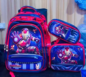 Kids 3 in 1 School Bag and Lunch Box Iron Man