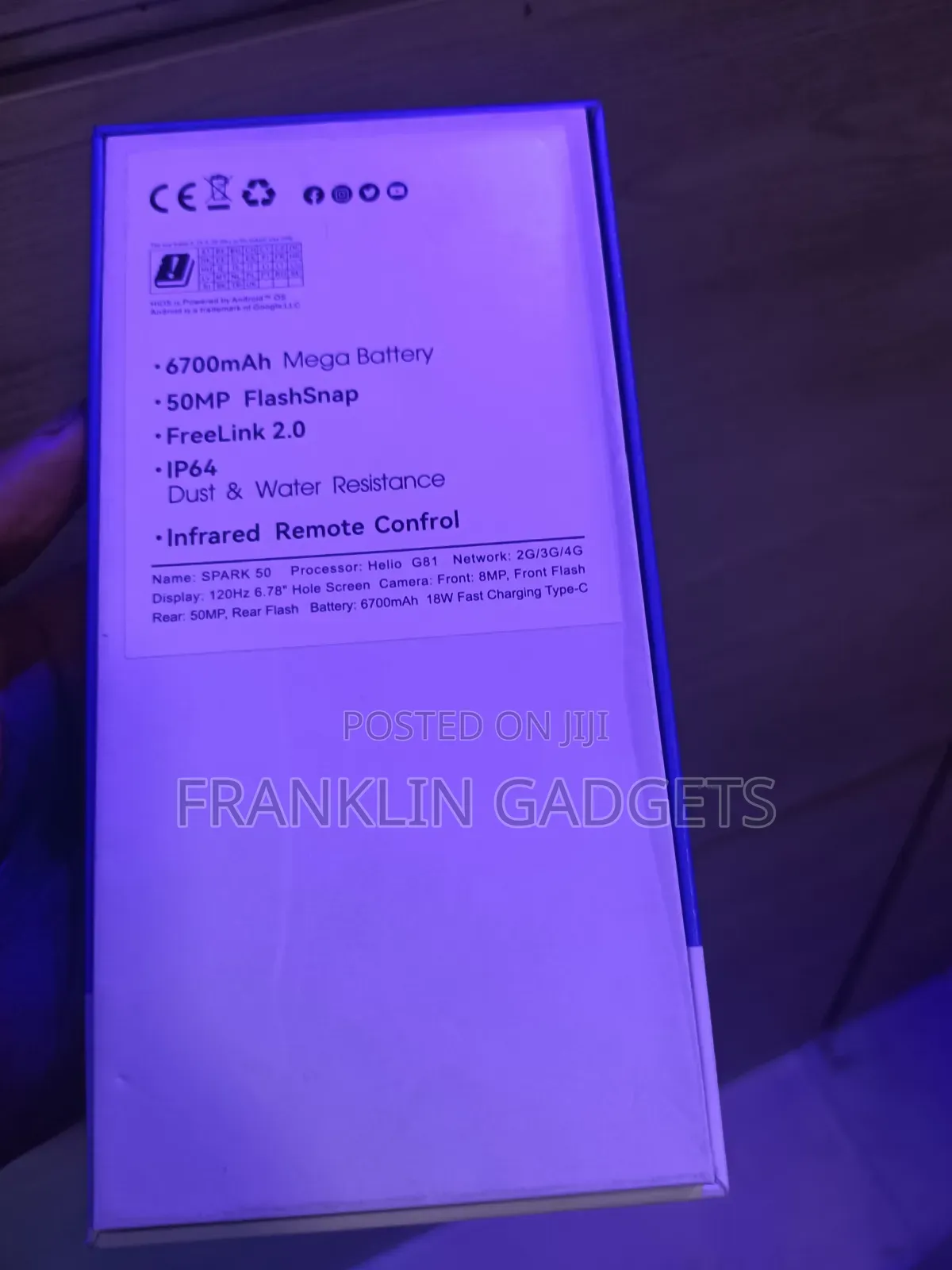 New Tecno Spark 50 128 GB Blue