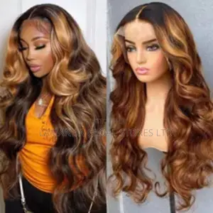 Long Ombre Honey Blonde Body Wave Lace Front Wig
