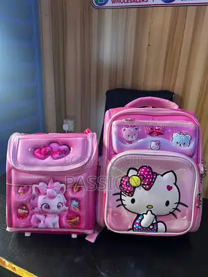Pink Double Set School Bag and Lunch Box