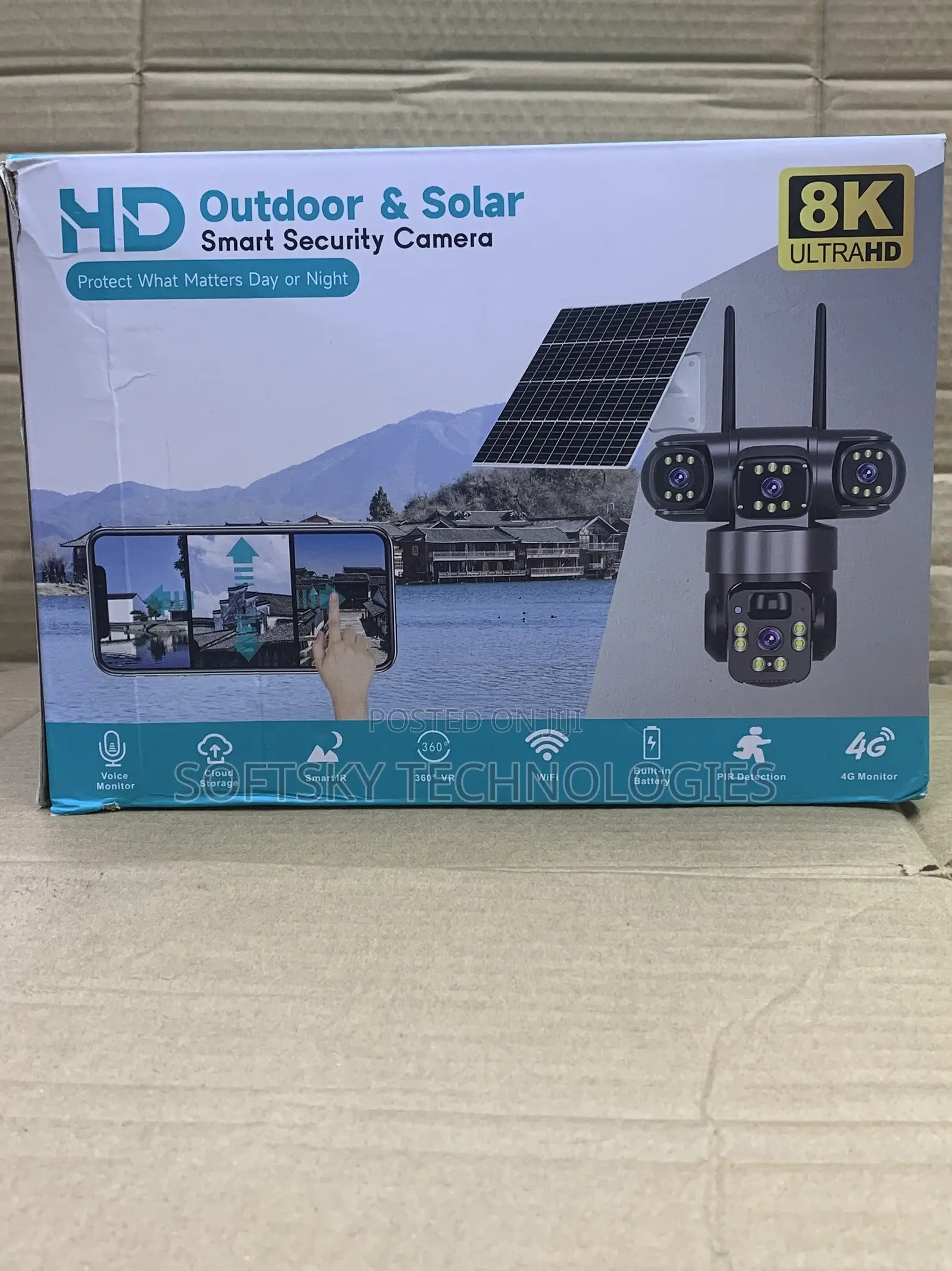 4 Way Outdoor Solar Smart Security Camera