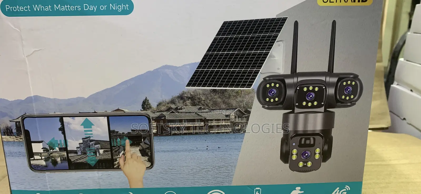 4 Way Outdoor Solar Smart Security Camera