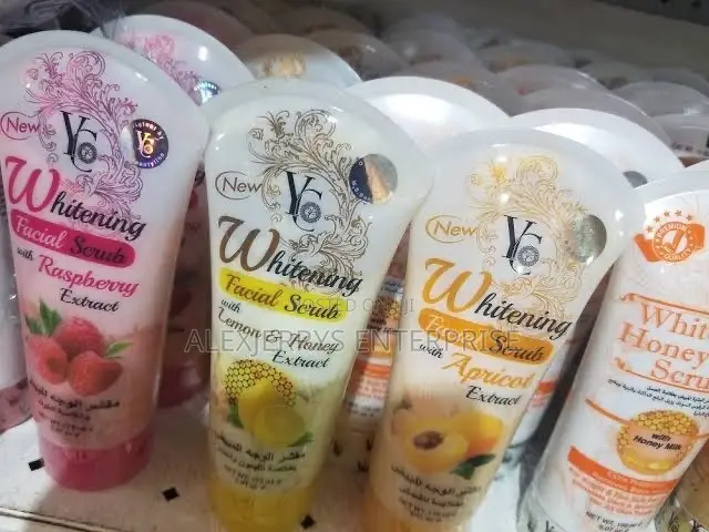 YC Whitening Facial Scrub – Raspberry, Peach, Avocado Lemon Honey
