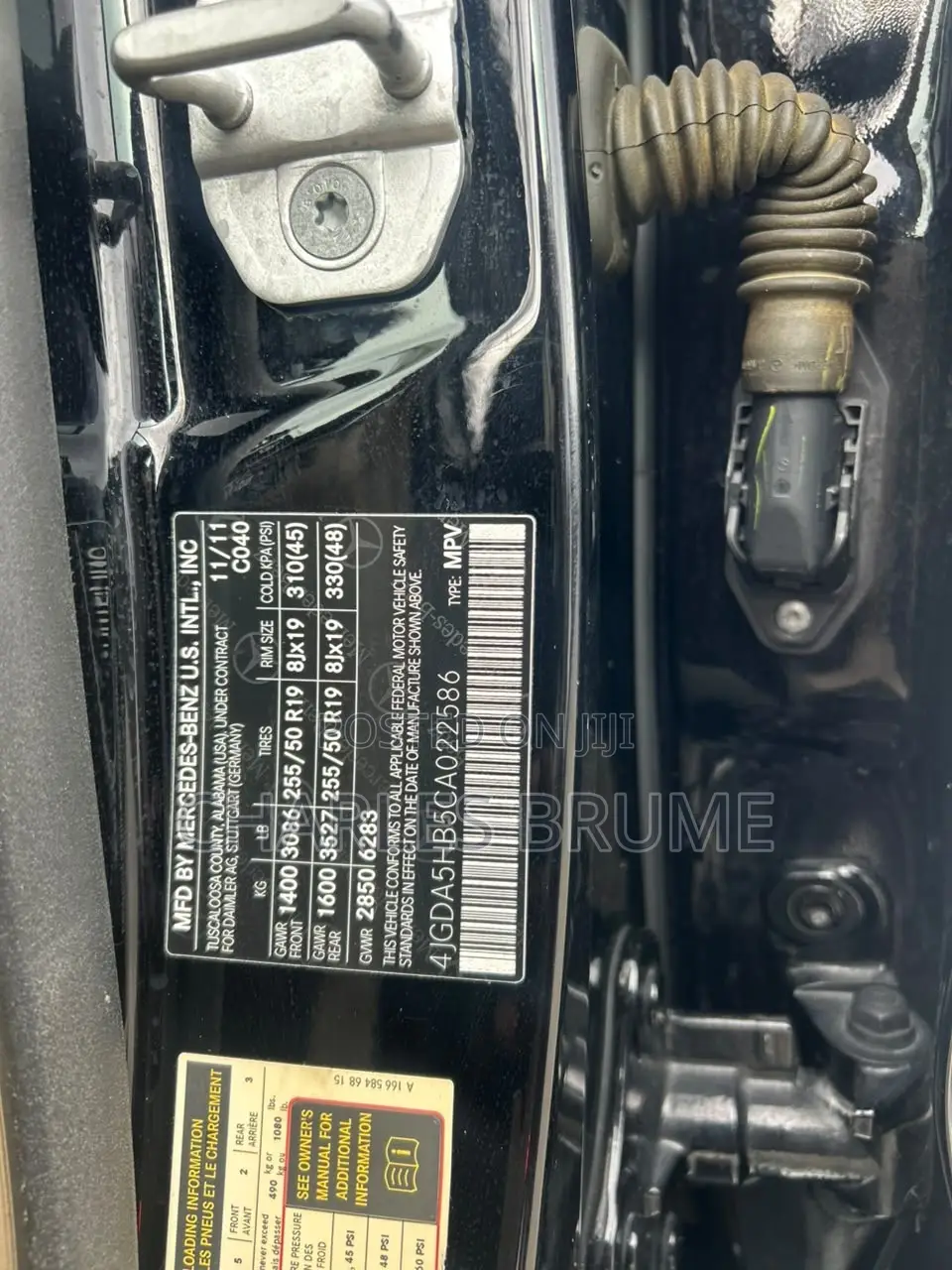 Mercedes-Benz M Class ML 350 4Matic 2012 Black