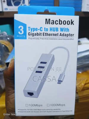 3-in-1 Type-C to USB HUB + Gigabit Ethernet Adapter