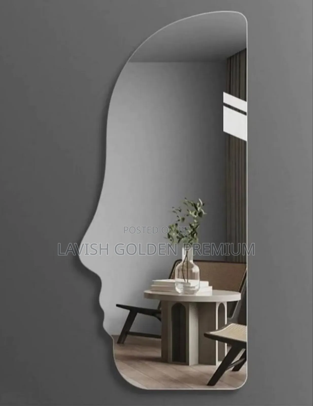 Artistic Wall Mirror Shaped Like a Human Facial
