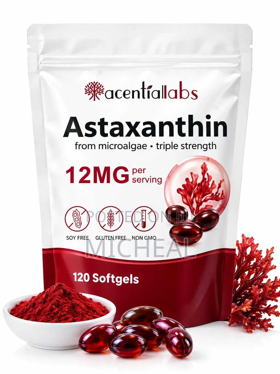 Astaxanthin 12mg 120 Softgels