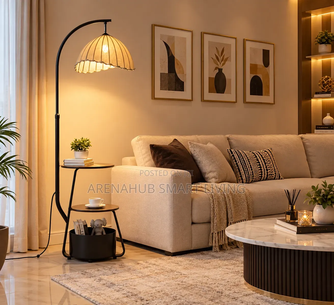 Internet Celebrity Medieval Storage Function Grapefruit Floor Lamp