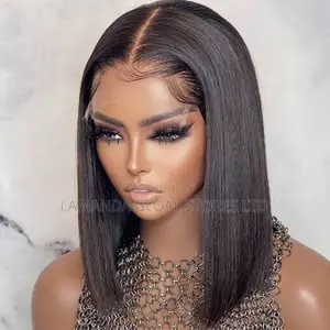 Short Straight Middle Part Bob HD Lace Front Human Hair Wig