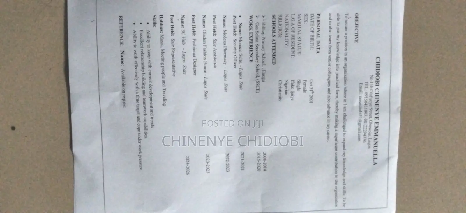 Housekeeping Cleaning CV