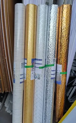 Metallic Silver / Gold Self Adhesive Foam Stickers for Wall Interior.