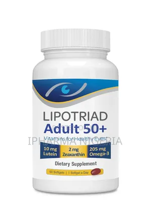 Lipotriad Adult 50+ Eye Health Vitamins - Lutein, Zeaxanthin Omega-3