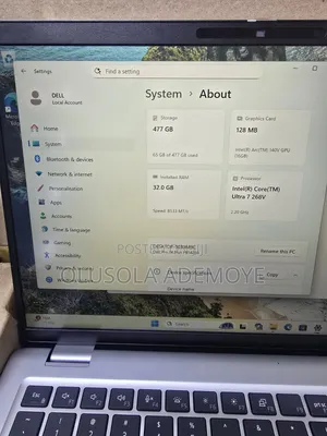 Laptop Dell Pro 14 32GB Intel Core Ultra 7 SSD 512GB
