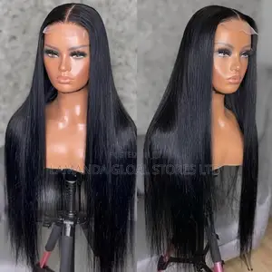 Long Silky Straight Middle Part HD Lace Front Human Hair Wig