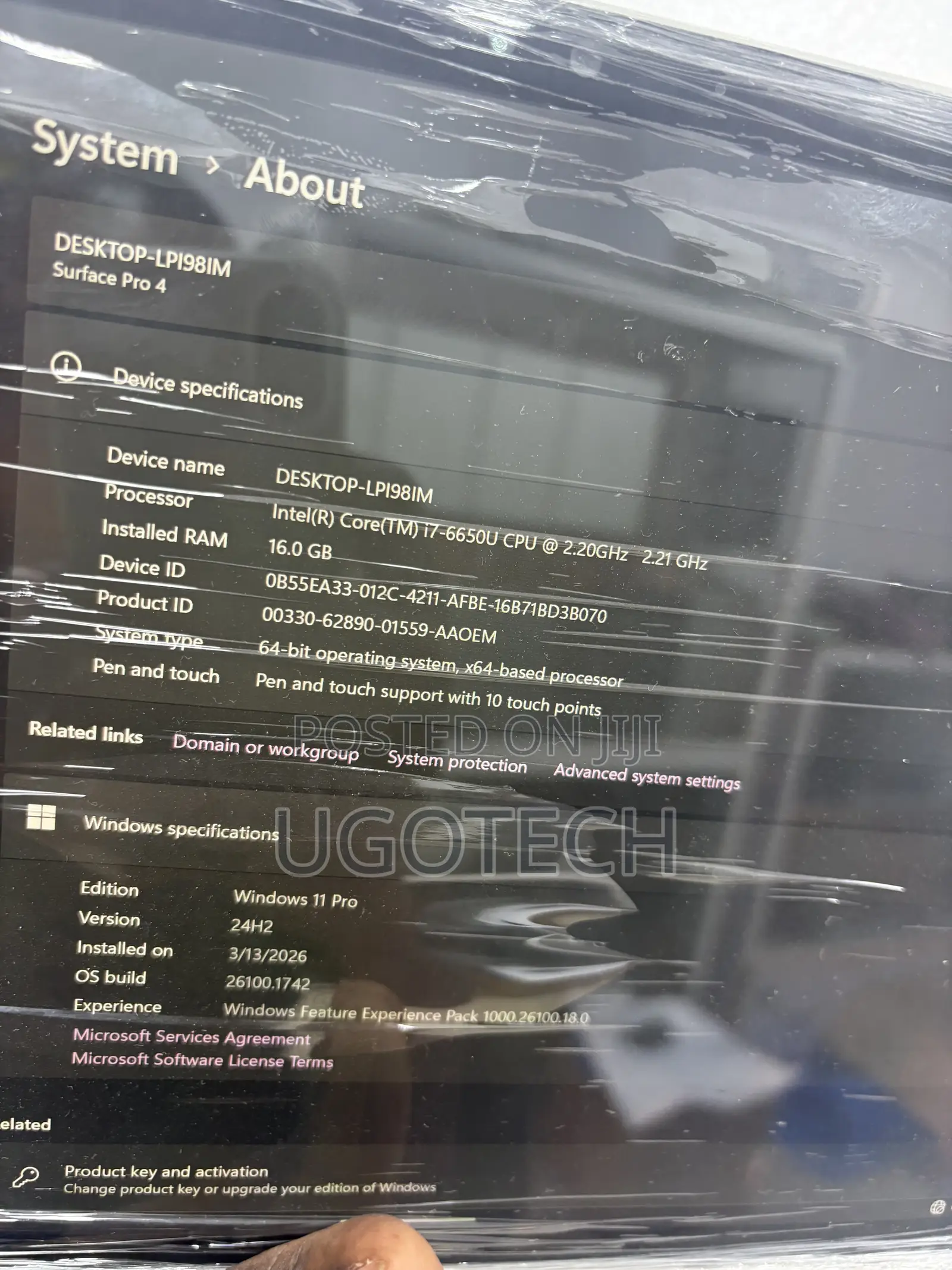 Laptop Microsoft Surface Pro 4 16GB Intel Core i7 SSD 512GB
