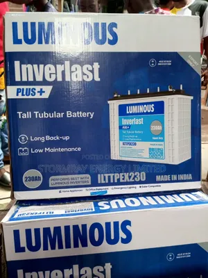 230A Luminous Inverlast Tubular Battery