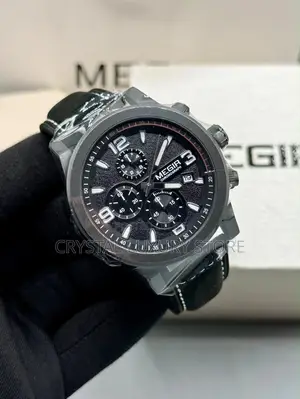 Megir Quality Men Genuine Leather Wristwatch