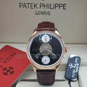 PATEK PHILIPPE Tourbillion Leather Wristwatch