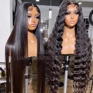 Long Silky Straight Deep Wave HD Lace Front Human Hair Wig