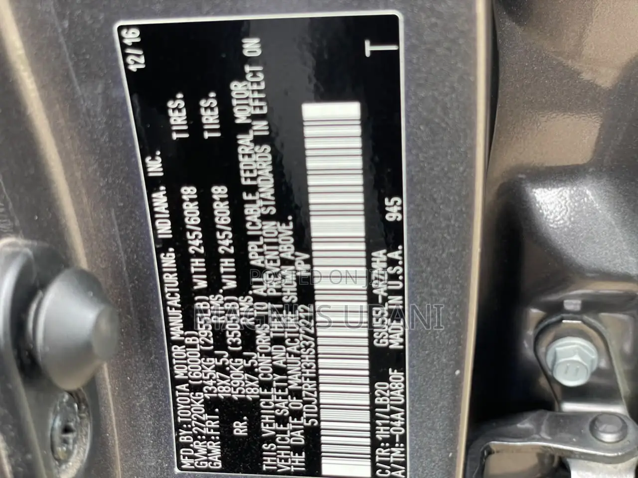 Toyota Highlander 2017 Gray