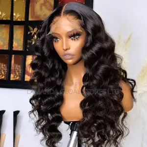 Long Loose Deep Wave Middle Part HD Lace Front Human Hair Wig