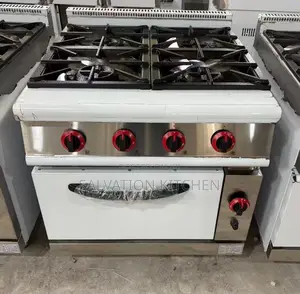 Industrial 4burner Gas Cooker With Oven