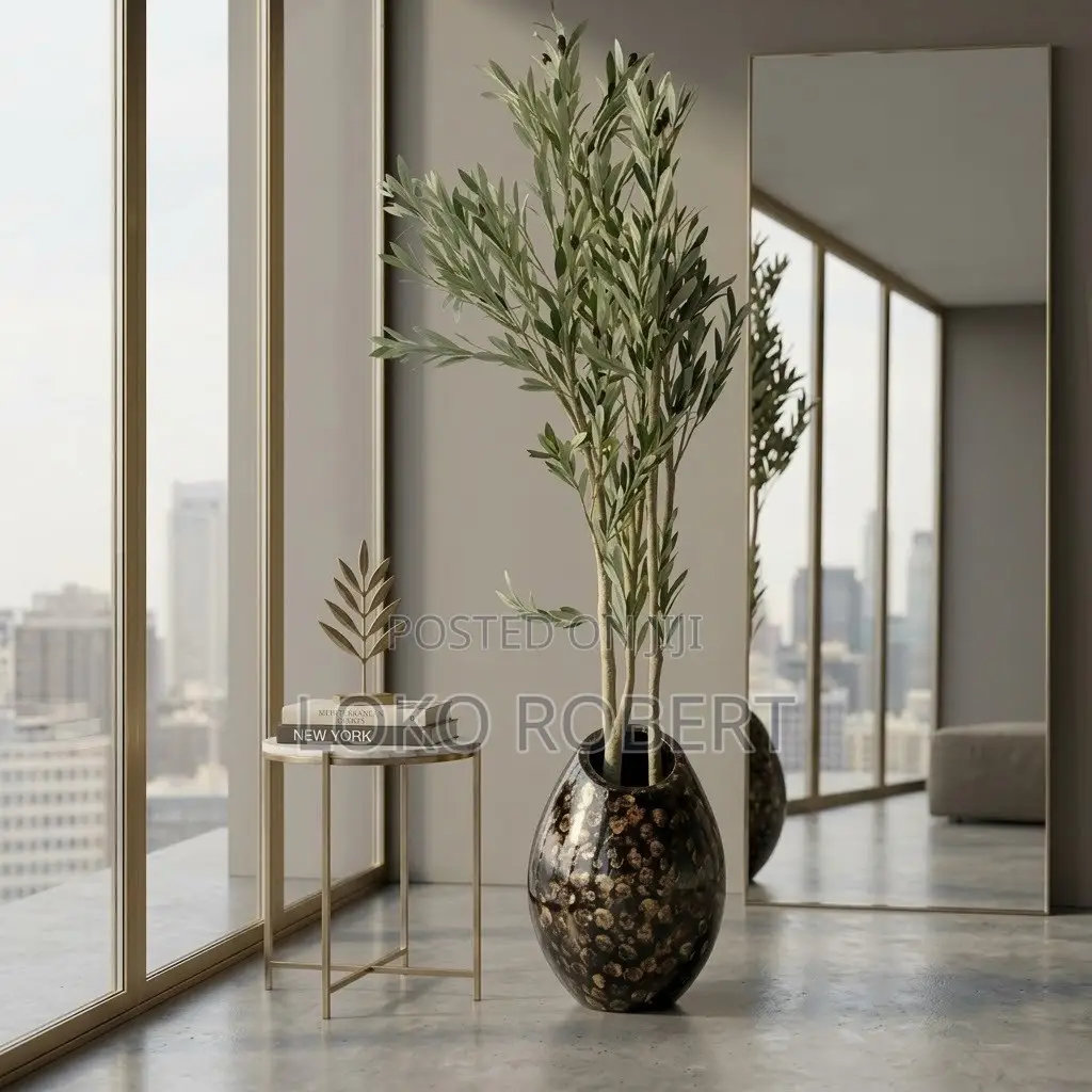 Large Artificial Olive Tree With Luxury Floor Vase Artificial Flower