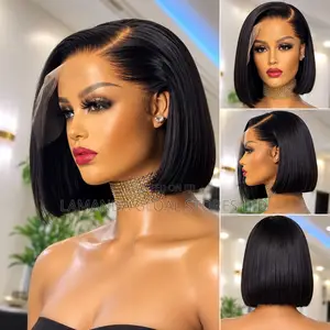Short Straight Side Part HD Lace Front Bob Wig