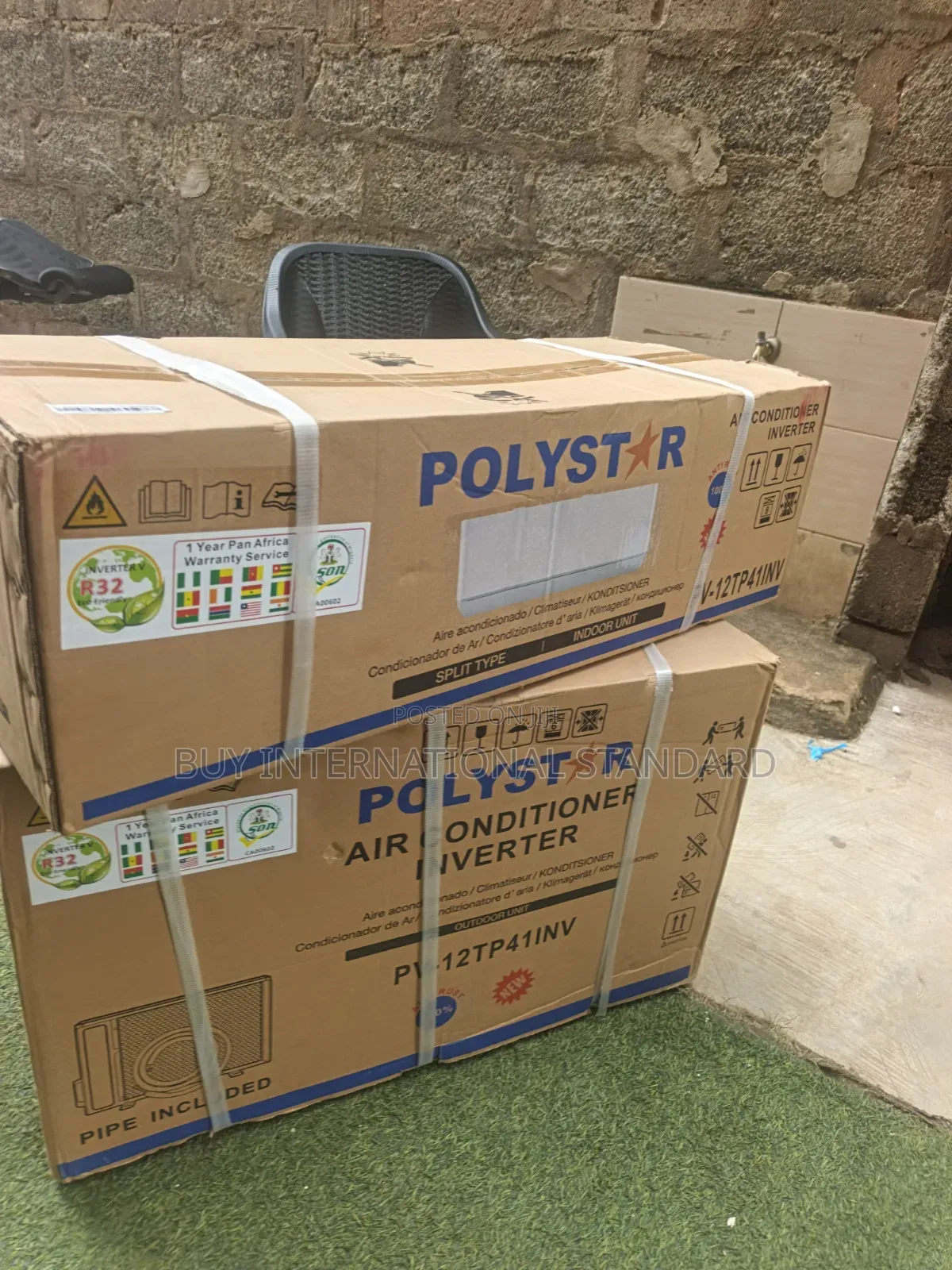Polystar 1.5hp Split Unit Inverter AC - Modern White Finish